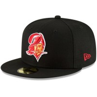 Men's Tampa Bay Buccaneers New Era Black Omaha Throwback 59FIFTY Fitted Hat 3184535
